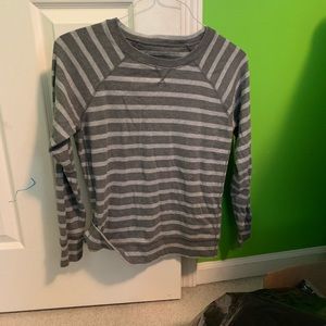 Eddie Bauer gray striped sweatshirt